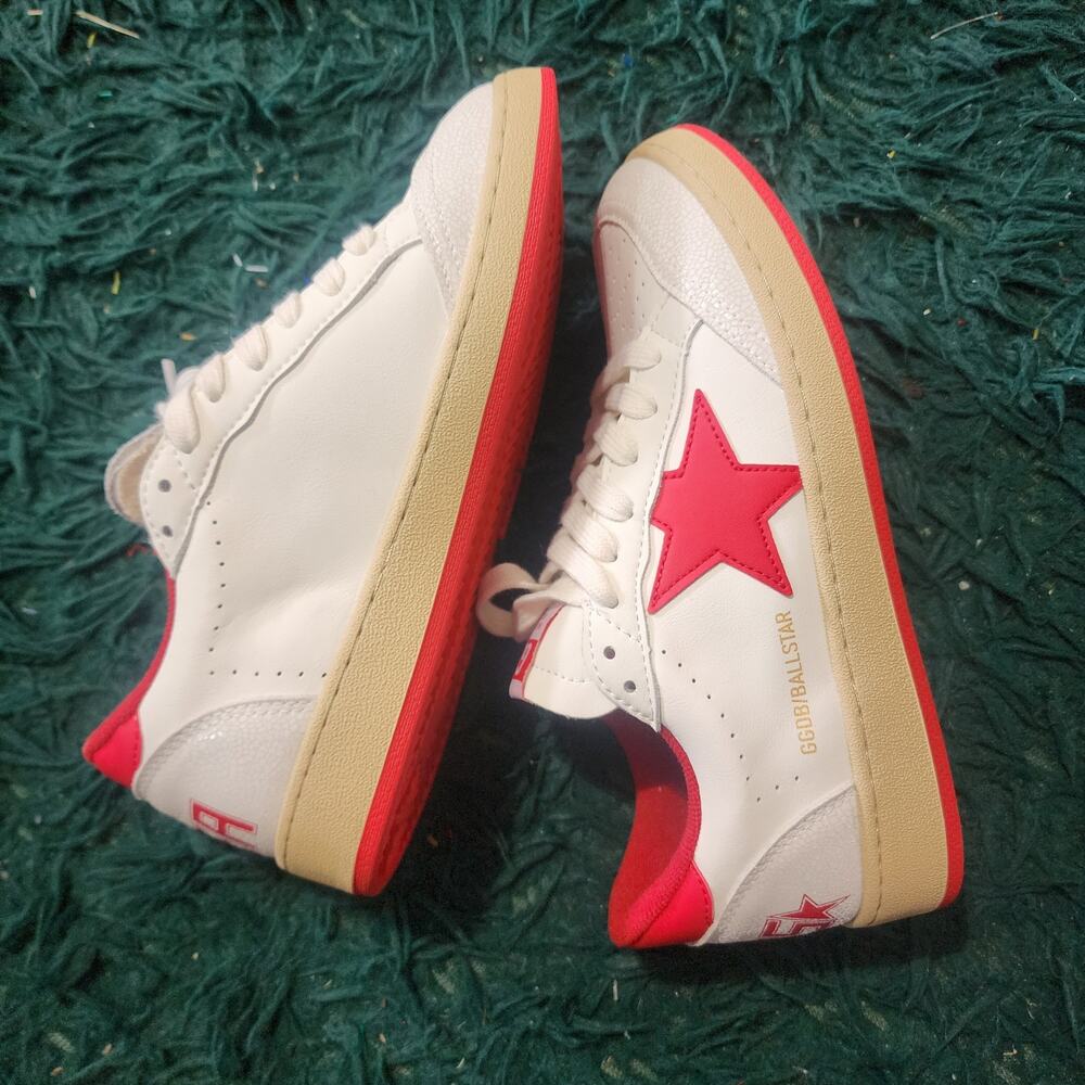 Golden Goose Inspired Red Star Super-Star Sneakers Women’s 6.5